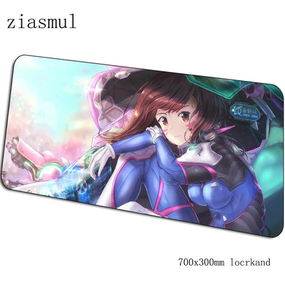 Tapete de rato gamer D.Va 70x30cm XL, tapete gaming para PC e notebook, tapete de secretária bonito, presentes de Natal para gamers, tapete para jogos e gamepad