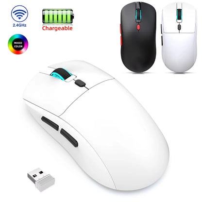 Ratón gaming Bluetooth recargable PAW3395, ligero y ergonómico, ratón inalámbrico para eSport