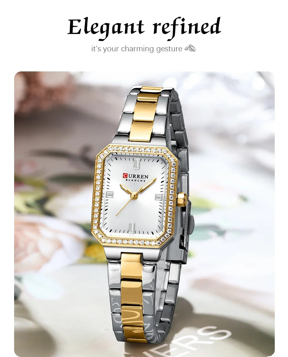 CURREN Elegant Quartz Ladies Wristwatch Top Brand Original Watch For Women Luxury Waterproof Luminous Watches