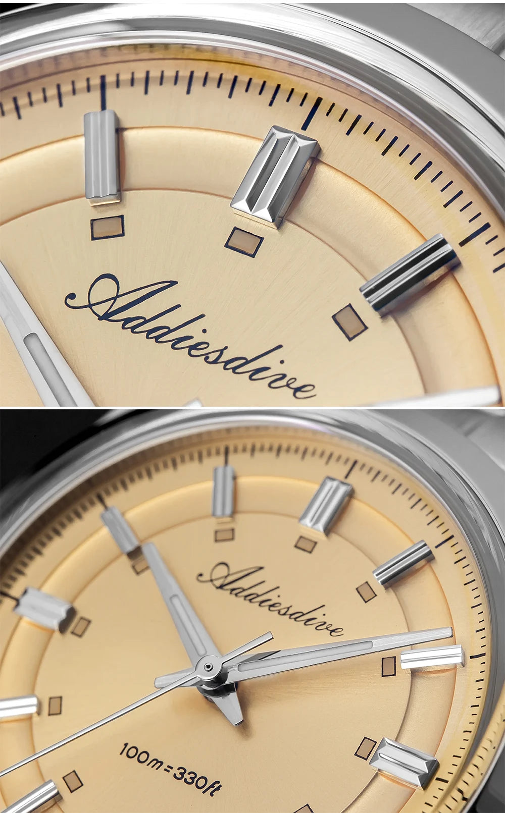 ADDIESDIVE 2026 New Luxury Men Analog Watch VH31 Bubble Glass Quartz Watch 10Bar BGW9 Luminous Steel Personalized Watch AD2515