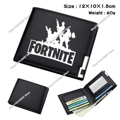 Fortnites Wallets for Kids Anime Fortress Night Wallet Cartoon Card Holder Bag Leather Short Purse Fashion Fold Purses Boys Gift