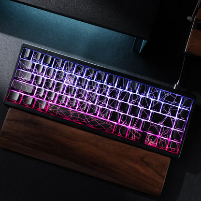 Tastiera XVX Spider Web M67 JadeStone con keycap IMD-Tech, connessione tri-mode, retroilluminazione RGB personalizzata, formato 60%