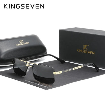 KINGSEVEN Brand Rectangle Frame Sunglasses For Men Polarized Design Glasses Fashion High Quality Driving Eyewear UV400