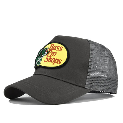 bass football baseball caps Men and women outdoor casual hip-hop Summer sunshade breathable mesh cap
