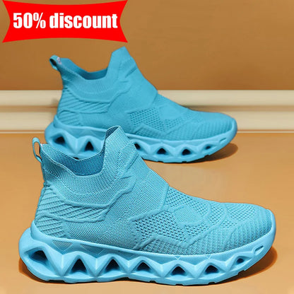 Men's Sports Shoes Ultralight Fashion Slip-On Daily Walking Outdoor Jogging Shoes Breathable Mesh Comfortable Casual Shoes for Men