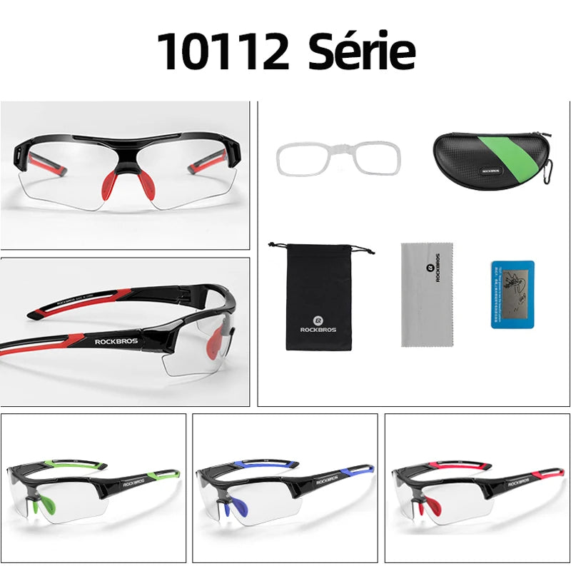 ROCKBROS Photochromic Cycling Glasses Bicycle Outdoor Sports Sunglasses Discoloration Glasses MTB Road Bike Goggles Bike Eyewear
