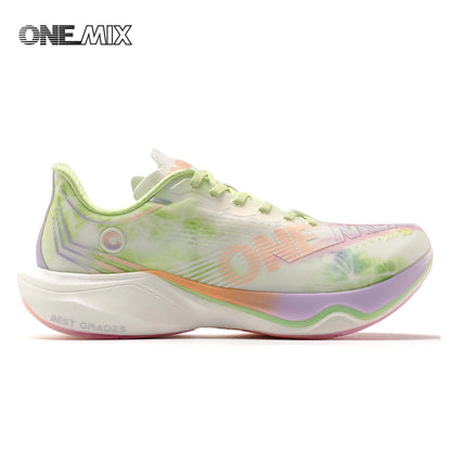 ONEMIX Sapatilhas de Corrida de Maratona em Nylon Carbon Board, Alívio de Impacto, Suporte Estável Profissional, Ressalto Ultraligeiro
