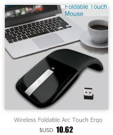 Bluetooth Wireless Arc Touch Mouse For Microsoft PC Laptop 1200DPI Optical Folding Mause Slim Notebook Gaming Computer Mice