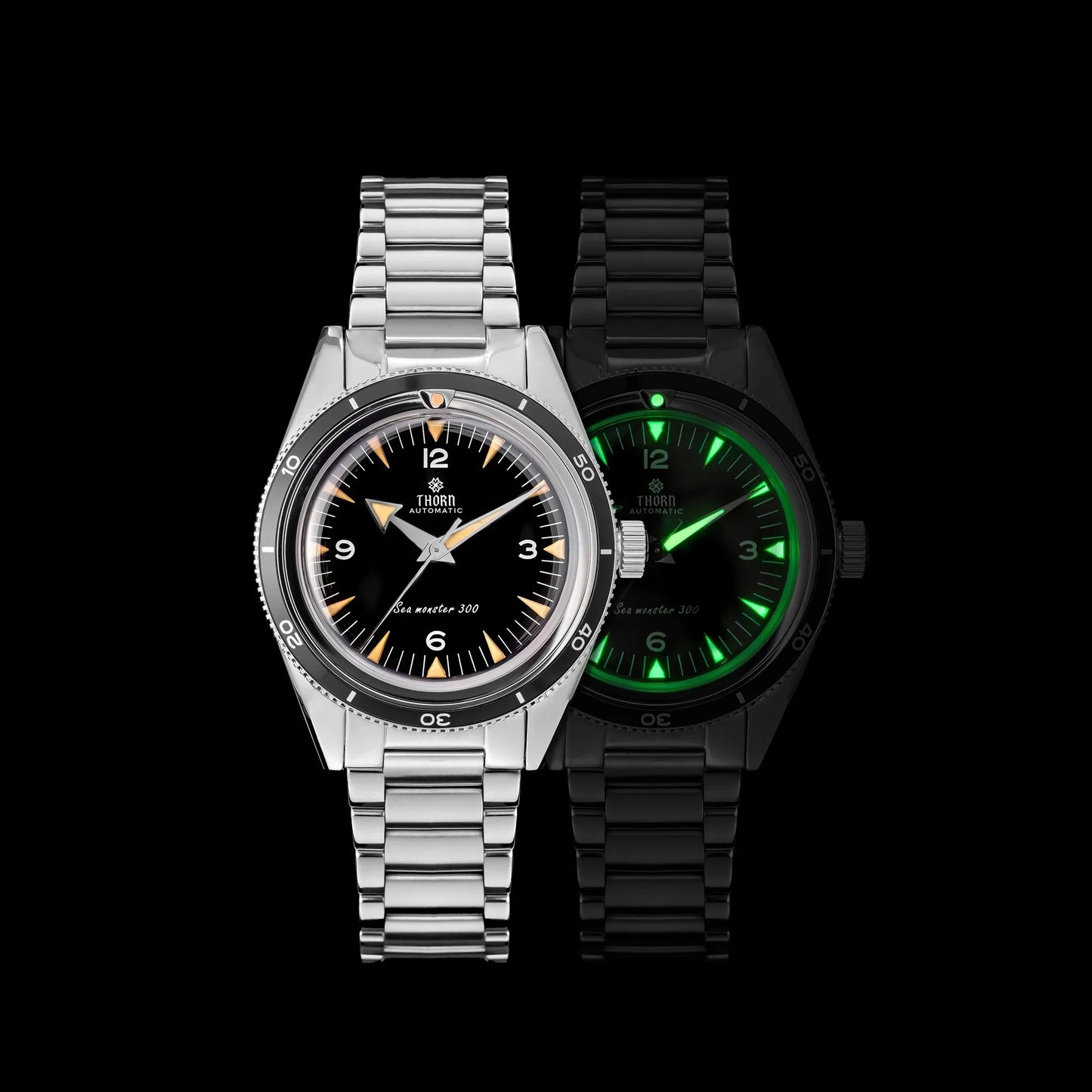 Thron T026 38mm Watch Sapphire Crystal 316L Stainless Steel PT5000/Swiss Ronda Automatic Movement Vintage Style Men's Watch