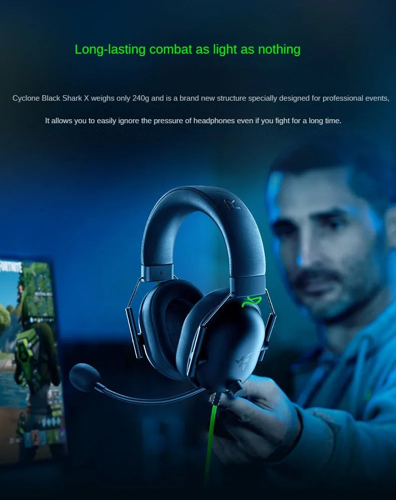 Razer BlackShark V2 X Gaming Headset – 7.1 Surround Sound Wired Gaming Headphones with Microphone for PC, PS4, PS5, Xbox & Switch