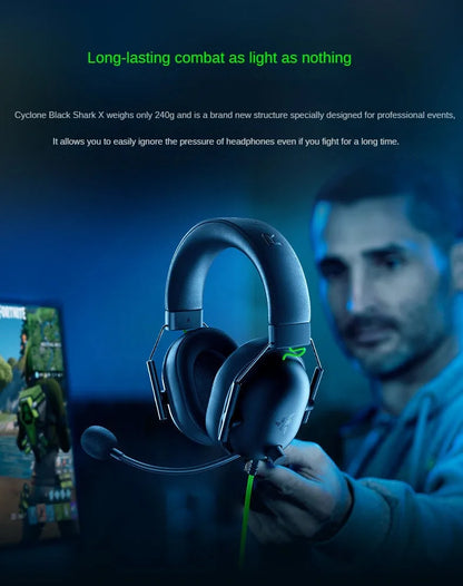 Razer BlackShark V2 X Gaming Headset – 7.1 Surround Sound Wired Gaming Headphones with Microphone for PC, PS4, PS5, Xbox & Switch