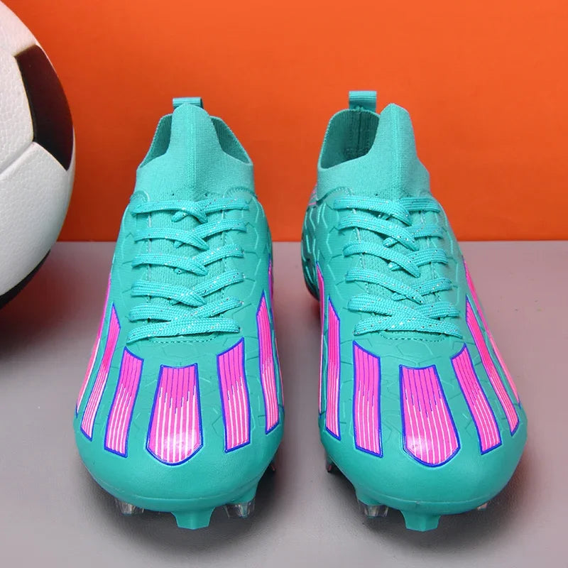 Professionelle Fußballschuhe für Herren, knöchelhoch, für Naturrasen, Unisex-Soccerschuhe mit langen FG-Stollen, Chuteira Society