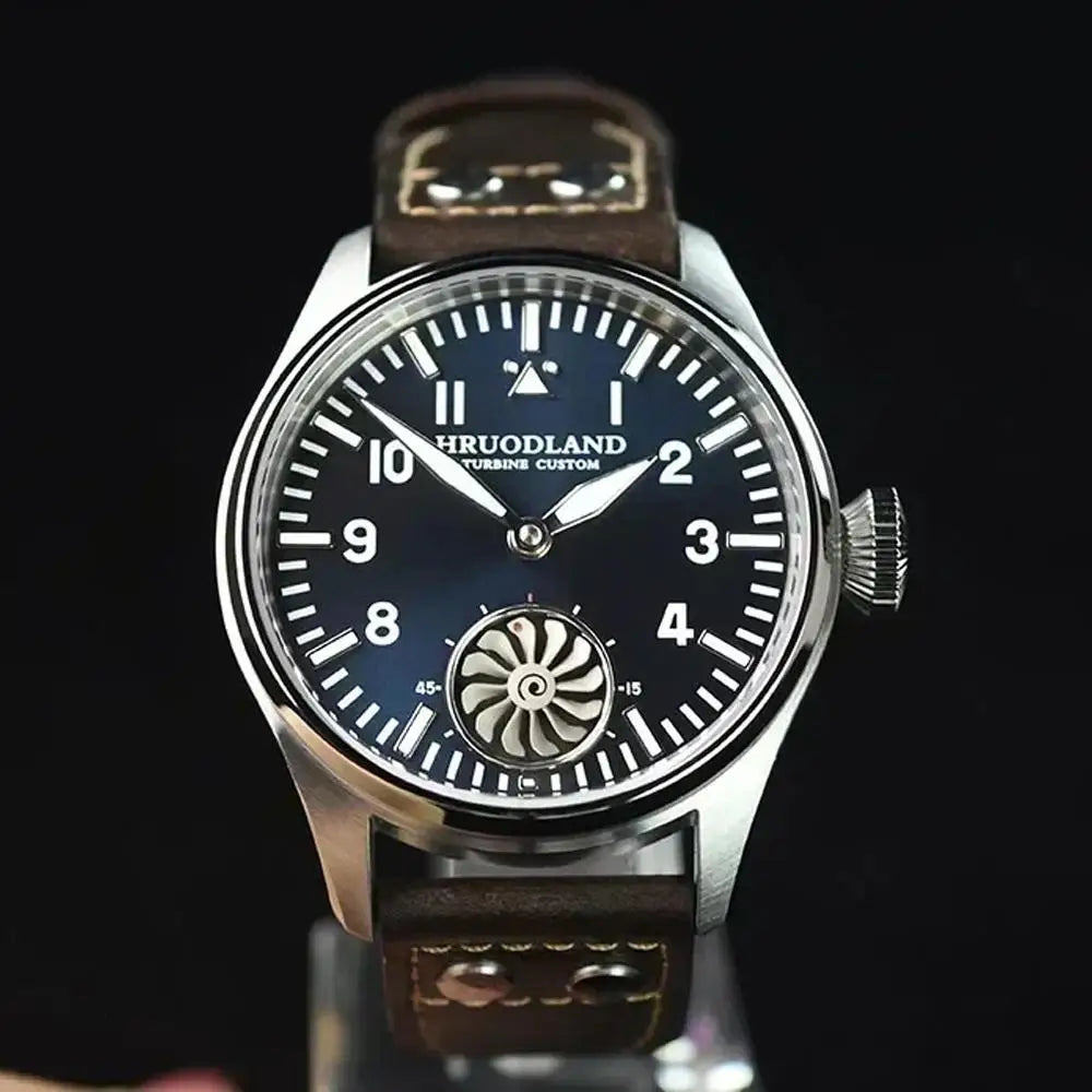 Hruodland 2025 Nuovo orologio meccanico da uomo Seagull ST3620 Retro Pilot 43MM BGW-9 luminoso, vetro zaffiro, turbina, Reloj Hombre