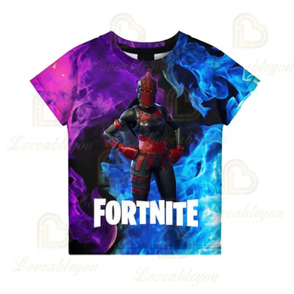 Fortnite Victory Game 3D-T-Shirt für Babys, Harajuku-T-Shirt für Kinder, süße Battle-Royale-Hero-Oberteile für Jungen und Mädchen