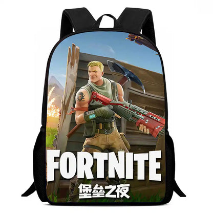 Children's Student Fortnite Cartoon Boys and Girls Large Capacity Backpack