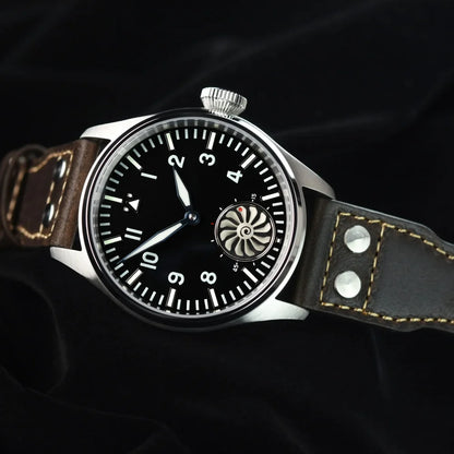 Hruodland 2025 Nuovo orologio meccanico da uomo Seagull ST3620 Retro Pilot 43MM BGW-9 luminoso, vetro zaffiro, turbina, Reloj Hombre