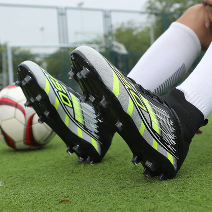 Nouvelles chaussures de football professionnelles pour hommes TF/FG, chaussures de football pour garçons, chaussures de sport unisexes à cheville haute, antidérapantes, confortables