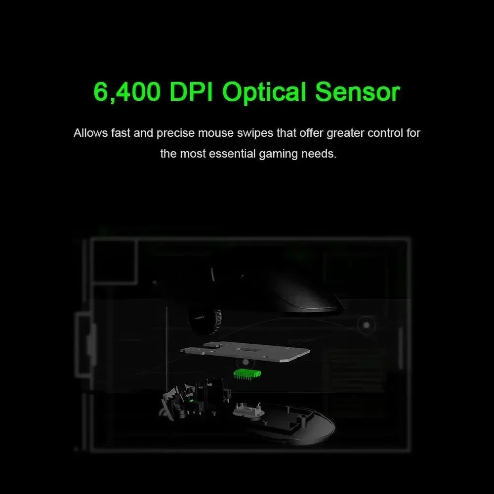 Razer NEW YEAR GIFT Presente Thunder Snake Viper Mini Rato Gaming com Cabo para Computador e Portátil Esports com Luz RGB, Rato para Mãos Pequenas