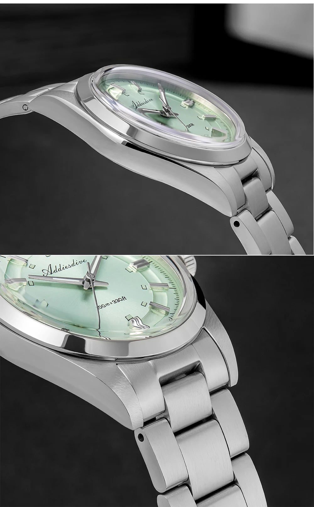 ADDIESDIVE 2026 New Luxury Men Analog Watch VH31 Bubble Glass Quartz Watch 10Bar BGW9 Luminous Steel Personalized Watch AD2515