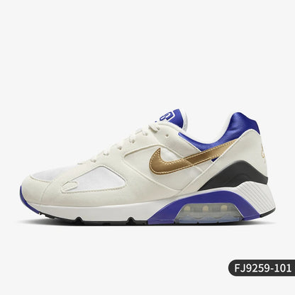 Nike Air Max 180 FJ9259-100 genuínos para homem, ténis de corrida duráveis e com bom suporte