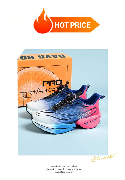 Marathon Carbon Plate Sports Running Shoes for Men, New Breathable Lightweight Mesh Sport Shoes for Women, Comfortable Nonslip Sneakers