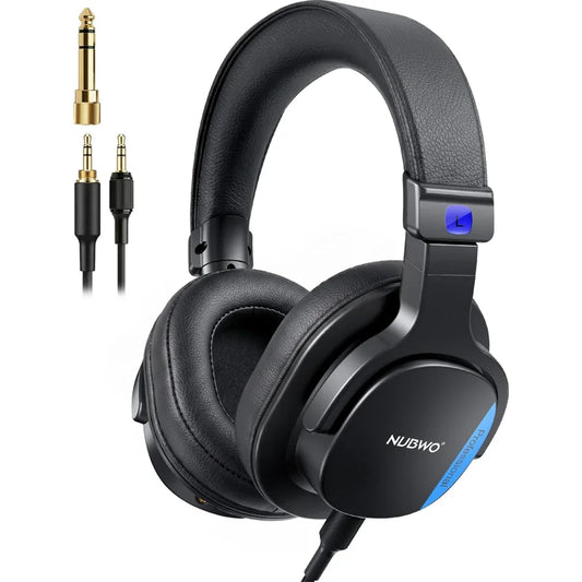 Casque studio NUBWO HD01, casque filaire haute résolution, casque circum-auriculaire léger, casque fermé pour DJ, pour piano, guitare, ampli, enregistrement