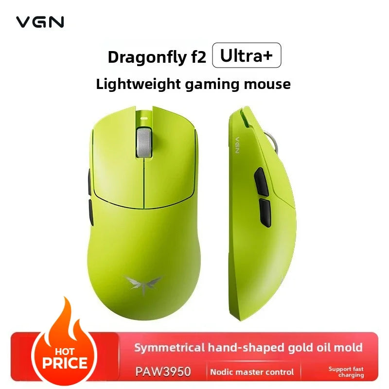 Mouse gaming esports VGN Dragonfly F2 ProMax/Ultra 42000DPI 0.125ms per CS:GO, latenza cablata/wireless Dual 8K, 3 modalità, PAW3395/3950