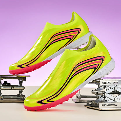 Chaussures de football TF unisexes, crampons légers pour terrain synthétique, semelle résistante à l'usure pour les matchs de football sur gazon artificiel en extérieur