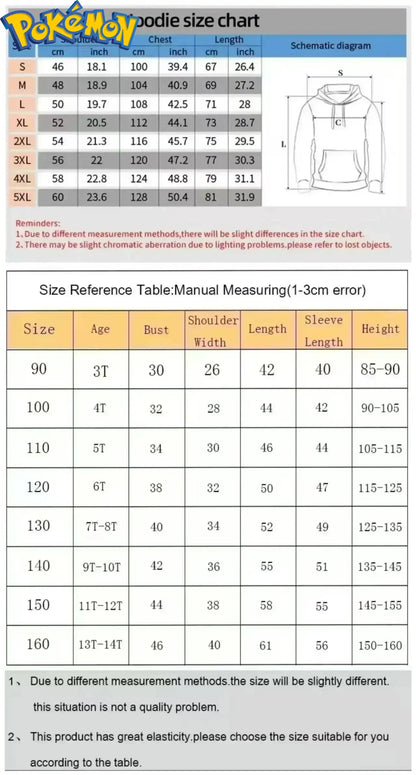2026 Pok É Mon Animation Printed Hoodie and Pants Set for Men and Women, Casual Style Fashion Set