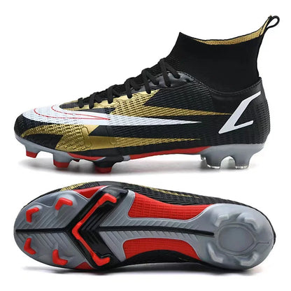 2025 New Long Nail Large Size Football Shoes Teenager Ankle Anti-slip Training Latest Sneakers FG/TF Soccer Shoes