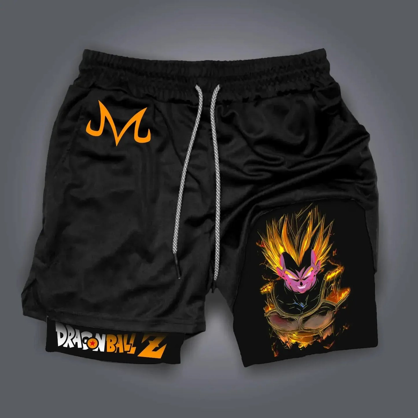 Dragon Ball Anime Goku Double-layered Shorts for Men Summer 2026 Sporty Loose Fit Breathable American Style Printed Outerwear