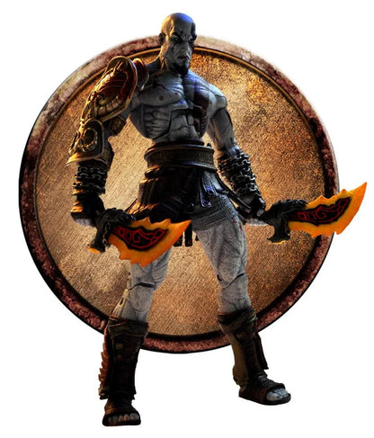 18CM Boxed NECA God of War Sparta Ghost Kratos Father Son Edition Atreus Action Doll Model Joint Mobile Toy Gift
