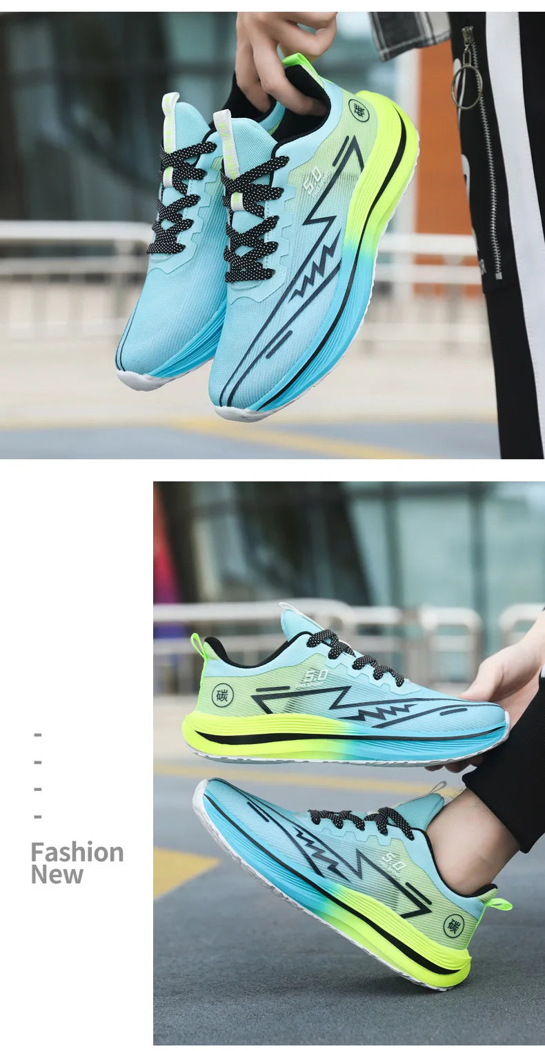 Unisex Lightweight Breathable Running Shoes Sporty Casual Low Top Flat Laced Footwear for Men And Women in Various Colors
