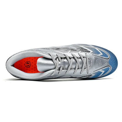 Chaussures de football FG/TF populaires, crampons de football unisexes à tige basse, baskets de football pour terrain, crampons d'entraînement rapides, crampons antidérapants à pointes longues