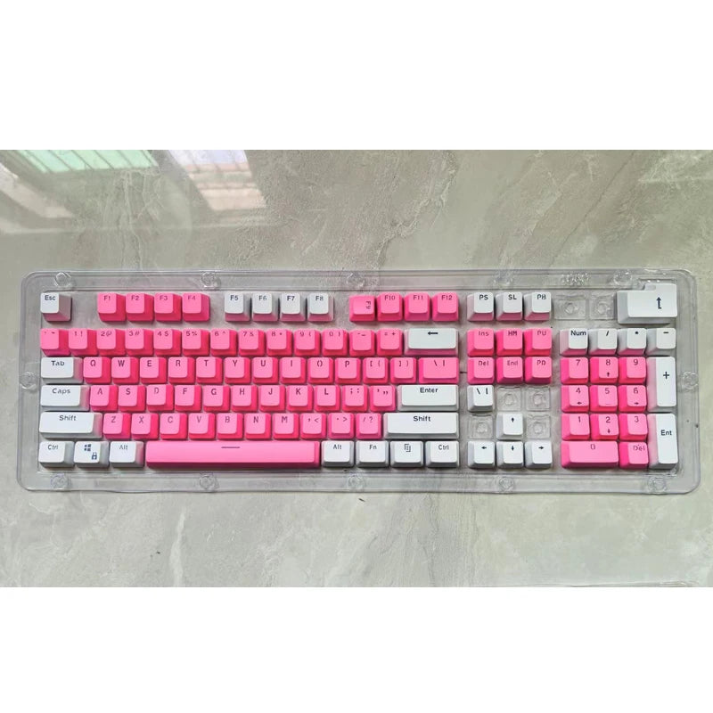 106 Keys Grey Red Keycaps PBT Specials Keycap Backlit Two-Color Key Caps For MX Switch 61/87/104 Mechanical Keyboard