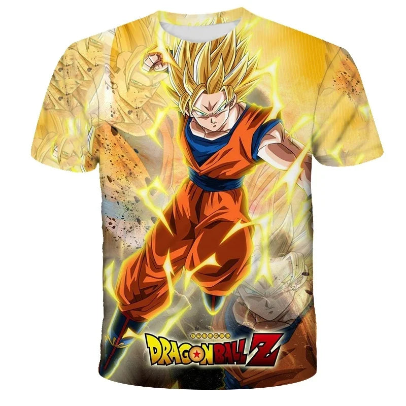 2026  Anime Dragon Ball Son Goku 3D Print Kids T Shirt Summer Fashion Casual T-shirt Boy Girl Unisex Children's Clothing Tshirt