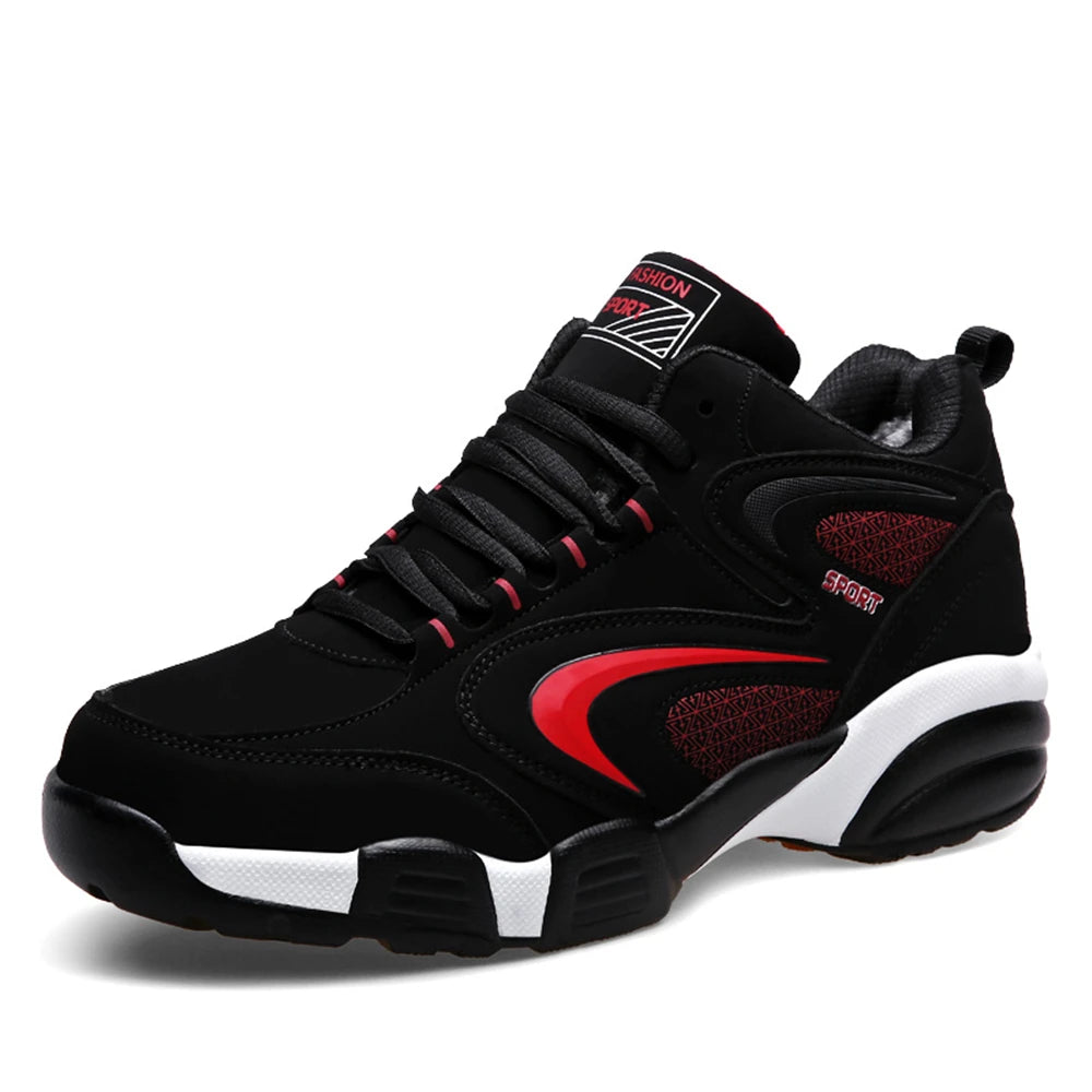 Sneakers da uomo taglie forti con color block di tendenza, comode, antiscivolo, con lacci, scarpe casual resistenti per attività outdoor maschili