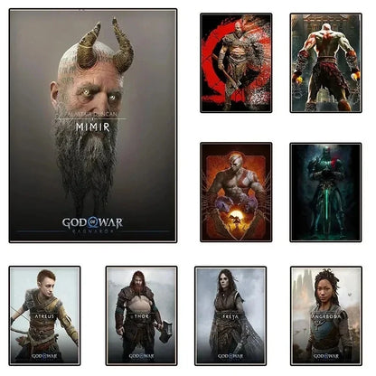 Canvas Painting Posters and Prints Wall Art Anime Pop Game God of War Ragnarok Poster Aesthetics Kratos Gaming