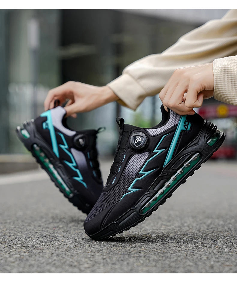 Spring & Summer Men's Running Shoes Outdoor Hiking, Wear-Resistant Trail Shoes with BOA Closure, Breathable Sports & Casual Style