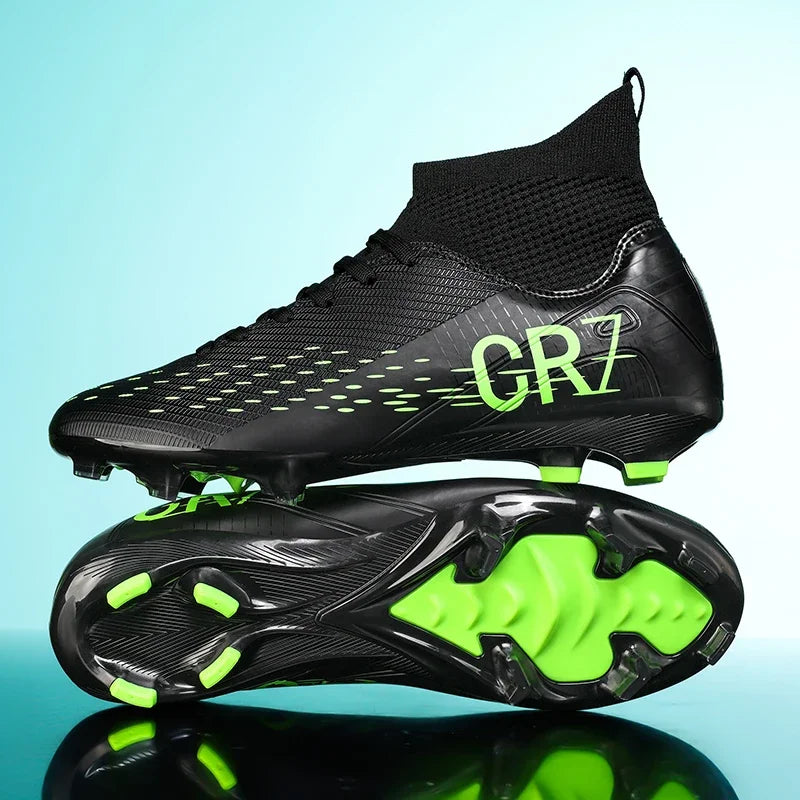 Nouvelles chaussures de football pour hommes, crampons pour terrain en herbe, baskets, chaussures de football de haute qualité, antidérapantes, montantes, pour futsal, matchs en salle, best-seller FG/TF