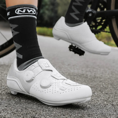 2025 new arrival professional cycling shoes, racing road bike SPD cleat shoes, ultralight self-locking MTB bicycle sneakers unisex