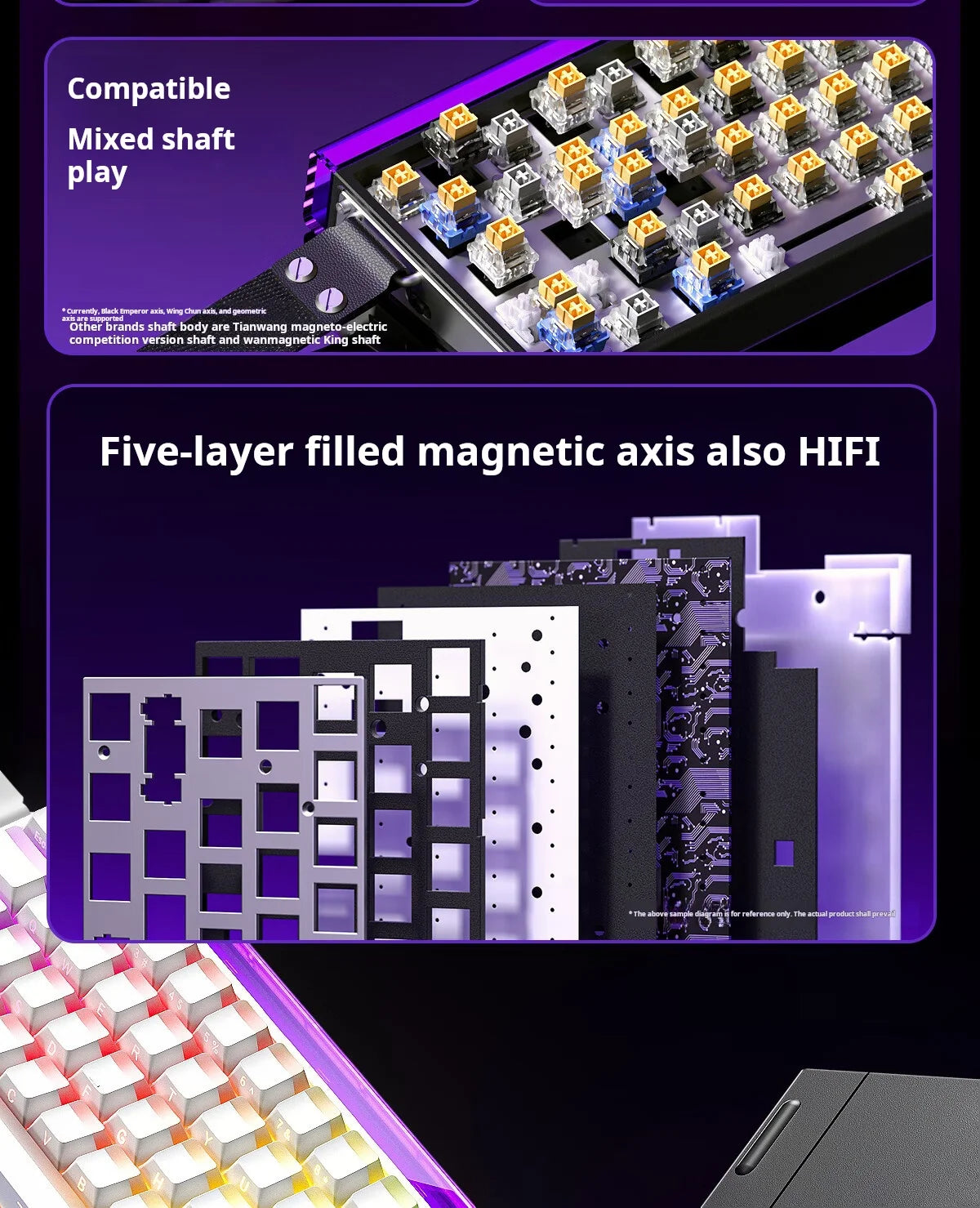 AULA HERO 68 HE Gaming-Mechanische Tastatur Magnetische Achse RT Kabelgebunden RGB-Beleuchtung 8K Polling-Rate Seitenbeschriftung