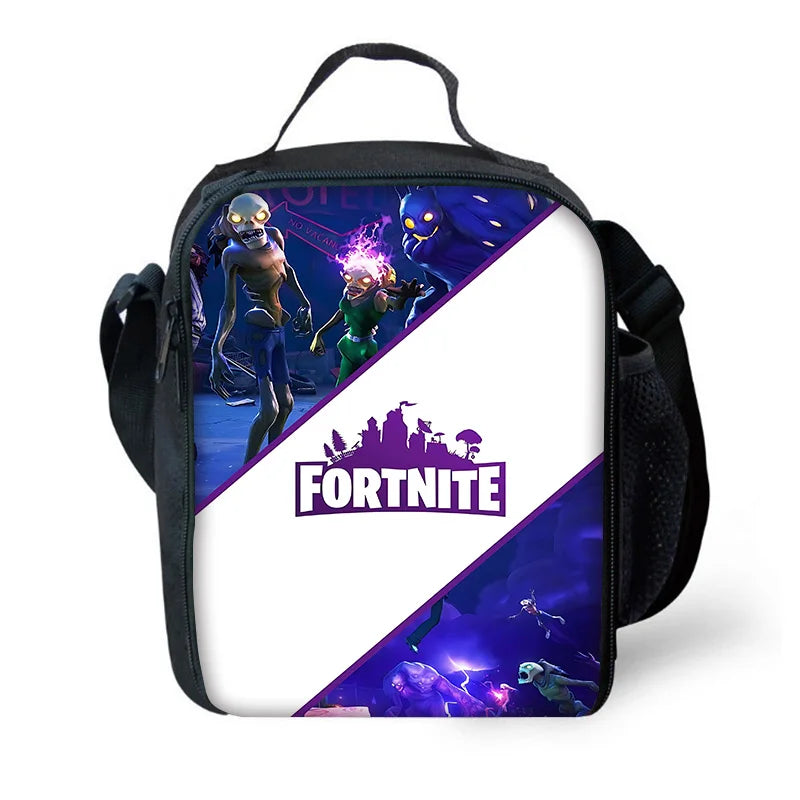 Classic Game Fortnite Child Insulated Large Capacity Bag for Boys & Girls Student Outdoor Picnic Reusable Thermal Cooler Lunch Box