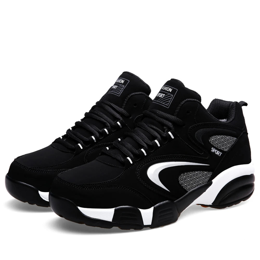 Sneakers da uomo taglie forti con color block di tendenza, comode, antiscivolo, con lacci, scarpe casual resistenti per attività outdoor maschili