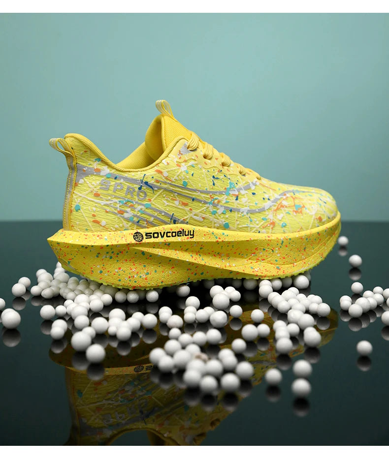 Laufschuhe mit Carbonplatte 2026, Marathon-Dämpfung, Herren-Sportschuhe, atmungsaktiv, leicht, Damen, komfortable rutschfeste Athletic-Sneaker