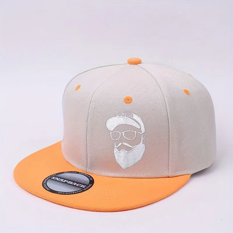 Printed Logo Bearded Grandpa Pattern Adjustable Buckle Closure Outdoor Sports Cap Baseball Cap Hip-Hop Style