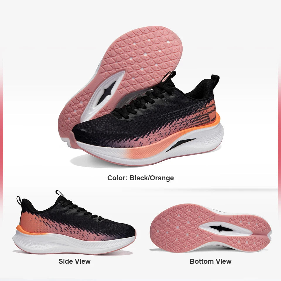 Baasploa Men Running Shoes Professional Training Women Carbon Plate Mesh Breathable Sneakers Male Lightweight Unisex Sport Shoes