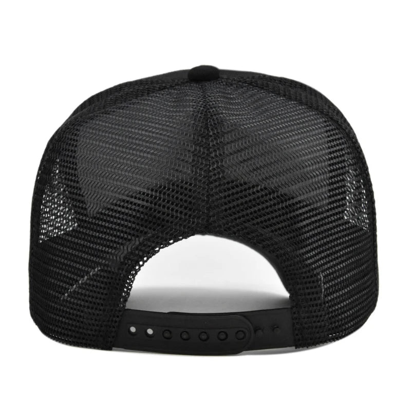 Customized Logo Hard Top 5 Panels Mesh Baseball Cap For Men Women Advertising Cap Breathable Sun Hat Solid Color Visor Gorra