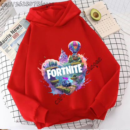 Fortnite Kids Hooded Coats Anime Fortnite Sweatshirts Game Spring Autumn Hoodies Sportswear Children Clothes Gift