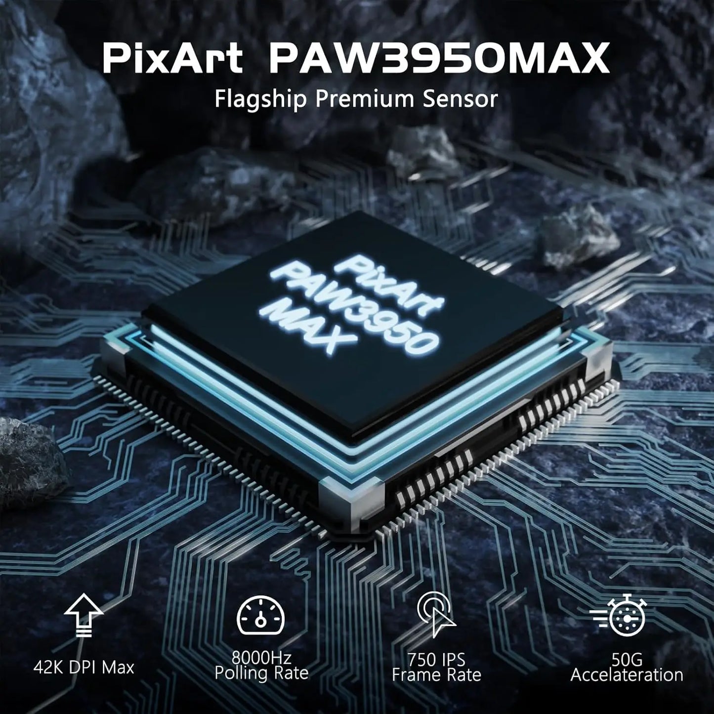 Attack Shark R6 leichte kabellose Gaming-Maus, Computermaus mit PAW 3950Max Sensor und Nordic 52480, 8KHz Polling
